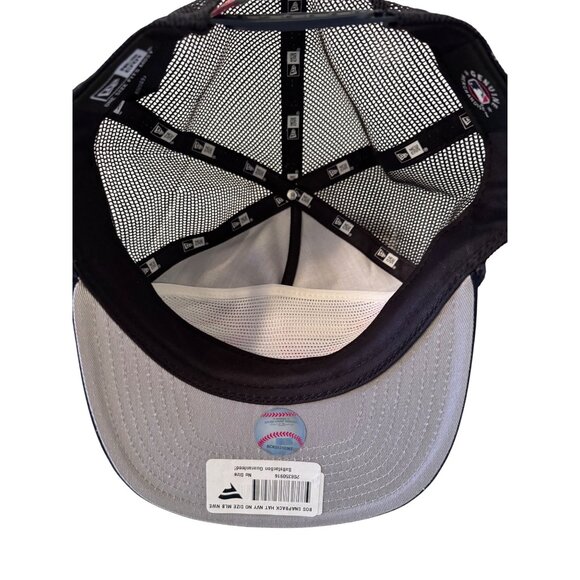 Boston Red Sox Snapback Hat Navy BOS New Era One Size Fits Most NWT Net Back Tru - Picture 6 of 8